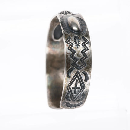 6.35" c1930's Navajo Fred Harvey Era Sterling silver cuff bracelet arrows - Estate Fresh Austin