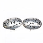 c1950's Antonio Pineda Taxco sterling silver modernist hunting cufflinks - Estate Fresh Austin