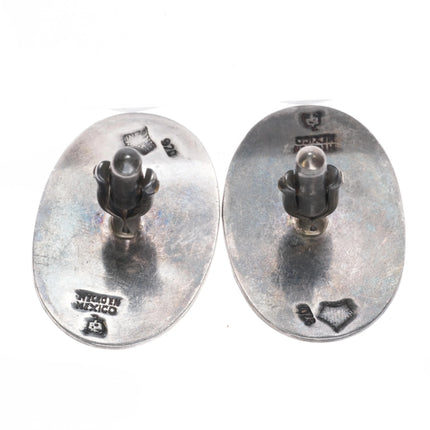 c1950's Antonio Pineda Taxco sterling silver modernist hunting cufflinks - Estate Fresh Austin