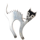 Mexican modernist sterling silver cat pin/brooch - Estate Fresh Austin