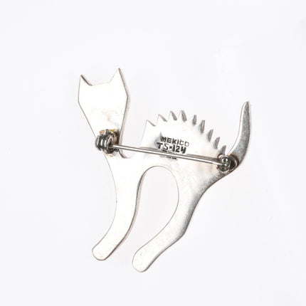 Mexican modernist sterling silver cat pin/brooch - Estate Fresh Austin