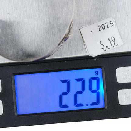 6.25" c1890 Antique Victorian sterling silver medallion engraved cuff bracelet - Estate Fresh Austin