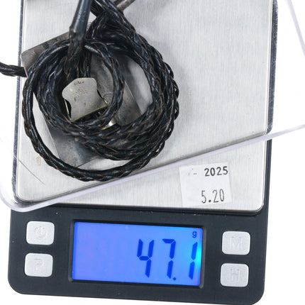 c1960 c-31 Zuni Dan Simplicio sterling silver 3 stone turquoise bolo tie - Estate Fresh Austin