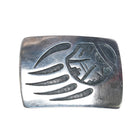 Benjamin Mansfield Hopi Overlay belt buckle Bear paw design sterling silver - Estate Fresh Austin