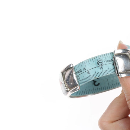 6.25" Orlinda Natewa Zuni Coral/Mother of pearl sterling silver cuff bracelet - Estate Fresh Austin