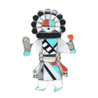 Frank Lahaleon Zuni sterling silver Kachina pendant/pin channel inlay - Estate Fresh Austin