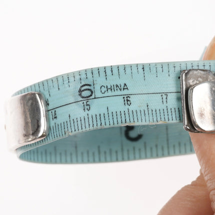 6.75" Lee Bennett Navajo sterling silver gold filled feather cuff bracelet - Estate Fresh Austin