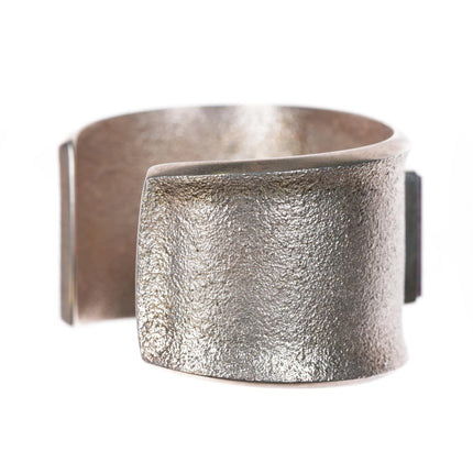 6.35" Darryl Dean Begay Navajo Tufa Cast sterling silver Sugilite cuff bracelet - Estate Fresh Austin