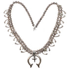 Vintage Navajo sterling silver squash blossom necklace w/cast naja's - Estate Fresh Austin