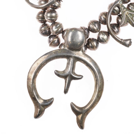 Vintage Navajo sterling silver squash blossom necklace w/cast naja's - Estate Fresh Austin