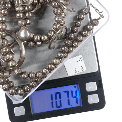 Vintage Navajo sterling silver squash blossom necklace w/cast naja's - Estate Fresh Austin