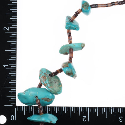 2 Vintage Santo Domingo sterling silver mounted shell/turquoise heishi necklaces - Estate Fresh Austin