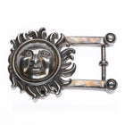 Natasha Kayn Retro Sterling silver sunface belt buckle smiling sun - Estate Fresh Austin