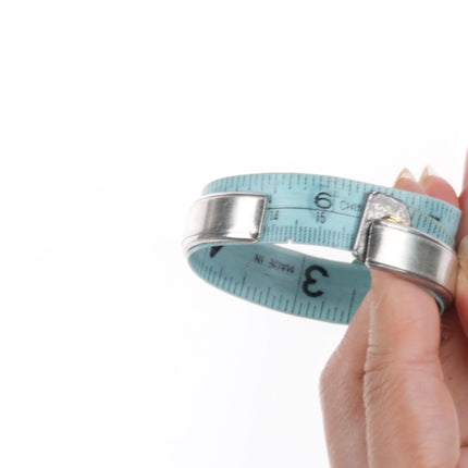 6.25" MJ Navajo sterling silver multi-stone row cuff bracelet stacker - Estate Fresh Austin