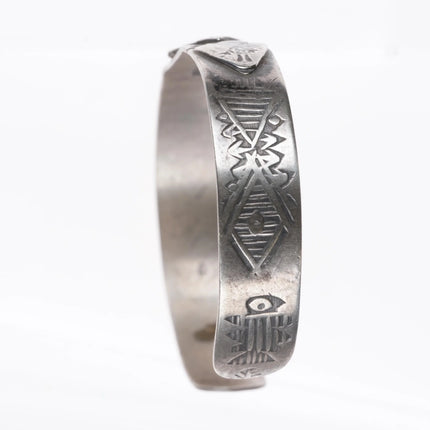 6.25" 1940's Fred Harvey sterling silver Arrowhead slim stacker cuff bracelet - Estate Fresh Austin
