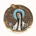French c1970 Elie Pellegrin St Helena Bronze Enamel pendant - Estate Fresh Austin