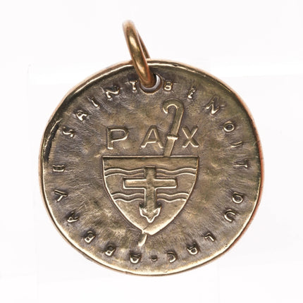 French c1970 Elie Pellegrin St Helena Bronze Enamel pendant - Estate Fresh Austin