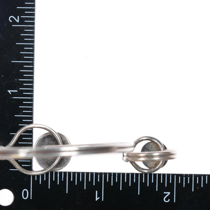 6.1" Vintage Hopi Silvercraft guild overlay bangle sz4 ring sterling silver - Estate Fresh Austin