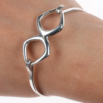 6.75" Astri Holthe Norwegian Modernist sterling silver bangle bracelet - Estate Fresh Austin