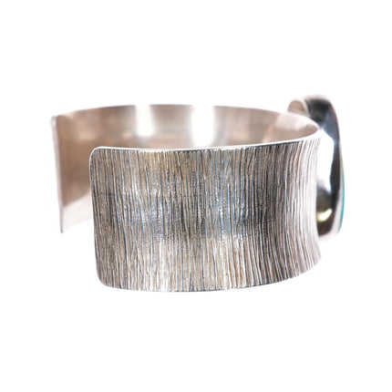 Howard Sice (Hopi - Laguna) Sterling silver waterweb turquoise cuff bracelet - Estate Fresh Austin