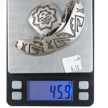 Vintage Navajo Overlay sterling silver overlay bib necklace sunface - Estate Fresh Austin