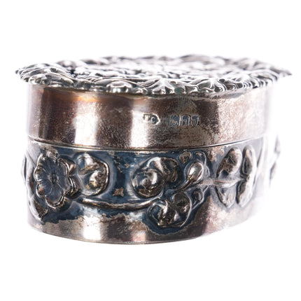 c1911 William Comyns British sterling silver potpourri box reticulated jewelry - Estate Fresh Austin