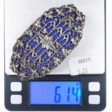 c1911 William Comyns British sterling silver potpourri box reticulated jewelry - Estate Fresh Austin