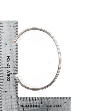 6.5" Tom Hawk Navajo sterling silver wide band twisted wire cuff bracelet - Estate Fresh Austin