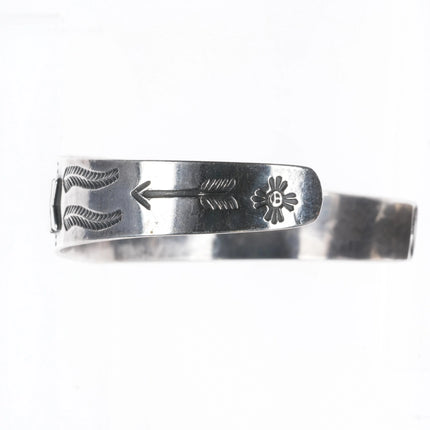 6.6" 30's-40's nice Fred Harvey sterling silver thunderbird/arrow cuff bracelet - Estate Fresh Austin