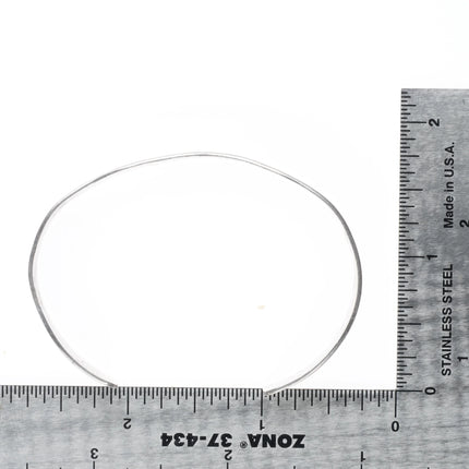 6.5" Vintage Navajo hand stamped sterling silver cuff bracelet slim stacker - Estate Fresh Austin