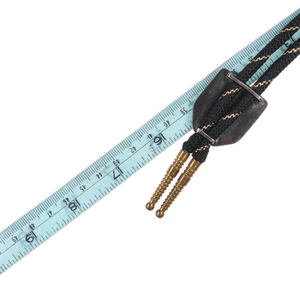 c1940's Navajo sterling silver bolo tie with nice Nevada turquoise - Estate Fresh Austin