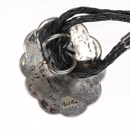 Phil Pvo Kiowa 14k gold/sterling silver bolo tie with elk - Estate Fresh Austin