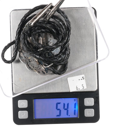 Phil Pvo Kiowa 14k gold/sterling silver bolo tie with elk - Estate Fresh Austin