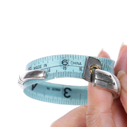 6.35" Jimmie King Jr Navajo Hand Chiseled Heavy sterling silver cuff bracelet - Estate Fresh Austin