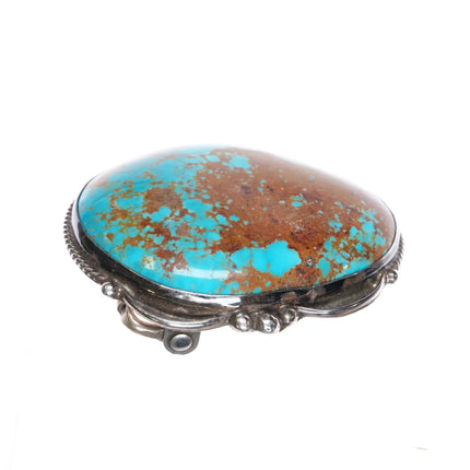 Rosella Paxson-Sandoval Apache nice large turquoise sterling silver belt buckle - Estate Fresh Austin