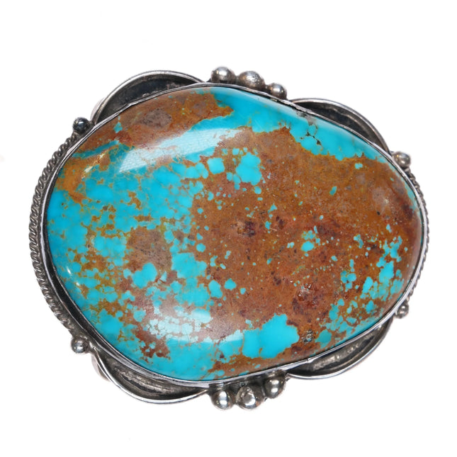 Rosella Paxson-Sandoval Apache nice large turquoise sterling silver belt buckle - Estate Fresh Austin