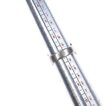 sz7 Vintage Zuni Sterling silver turquoise ring rope edge stamped accents - Estate Fresh Austin