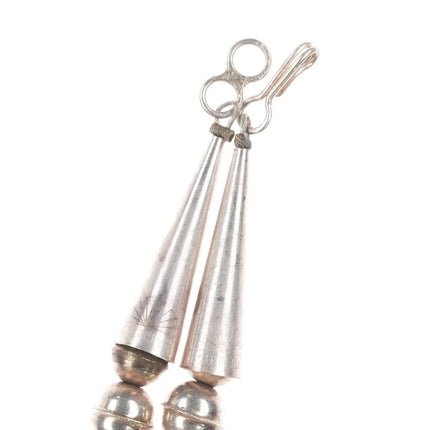 24" Southwestern sterling silver turquoise beaded Heishi necklace - Estate Fresh Austin