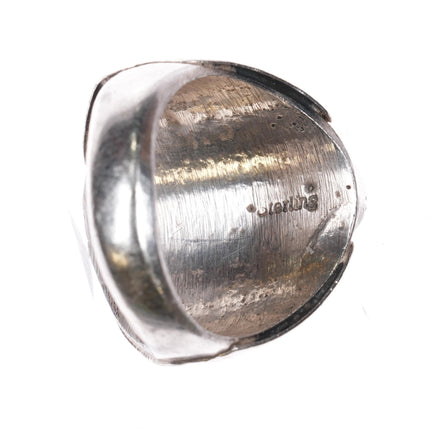 sz11 Vintage Navajo sterling silver turquoise nugget men's ring 4 stone - Estate Fresh Austin