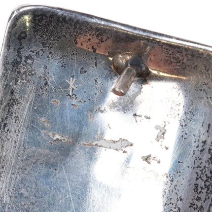 Vintage Navajo sterling silver Boot form turquoise belt buckle - Estate Fresh Austin