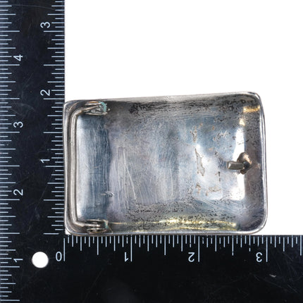 Vintage Navajo sterling silver Boot form turquoise belt buckle - Estate Fresh Austin