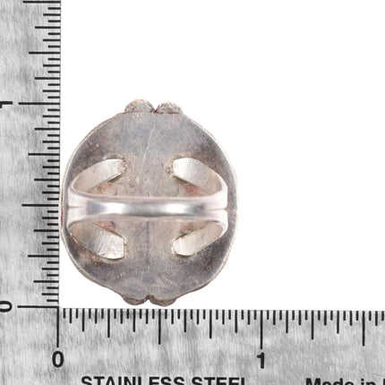 sz7.5 Tully Sam Navajo 60's-70's sterling silver ring with nice turquoise - Estate Fresh Austin