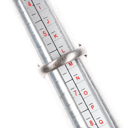 sz6 40's-50's Navajo Cerrillos turquoise sterling silver beaded sides ring - Estate Fresh Austin