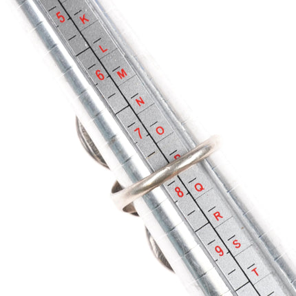 sz8 Vintage 50's-60's Navajo shadowbox sterling silver Royston turquoise ring - Estate Fresh Austin