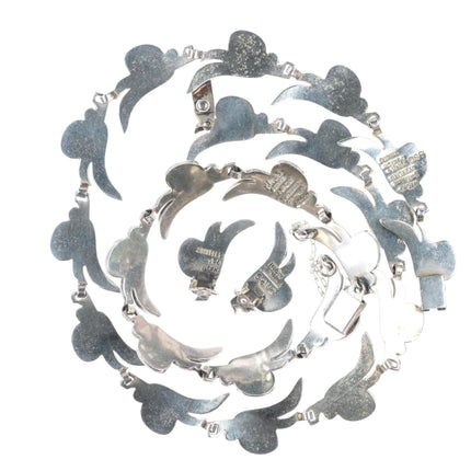 Melesio Villareal Taxco Vintage Sterling silver Necklace, Bracelet, and earrings - Estate Fresh Austin