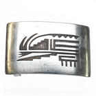 Norman Honie Sr Hopi Overlay belt buckle sterling silver Vintage c1960's - Estate Fresh Austin