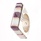 sz7.5 Gibson Nez Navajo/Apache sterling silver sugilite/coral inlay ring - Estate Fresh Austin