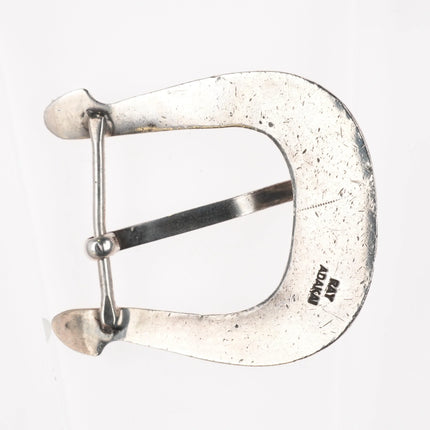 Ray Adakai Navajo Sterling silver hand chiseled belt buckle - Estate Fresh Austin