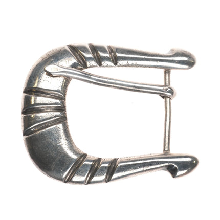Ray Adakai Navajo Sterling silver hand chiseled belt buckle - Estate Fresh Austin