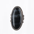 sz7 Large 30's-40's Navajo Petrified Wood Agate Sterling silver ring - Estate Fresh Austin